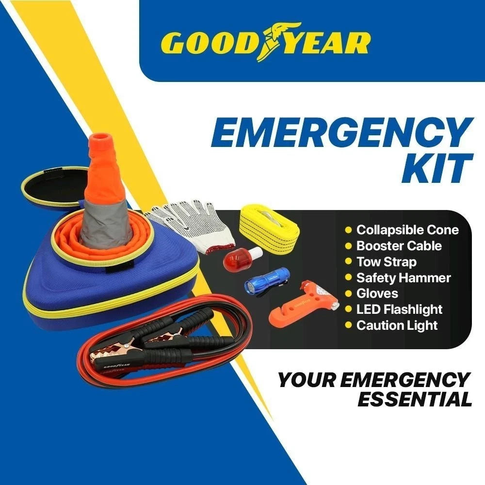 Goodyear Multi-Functional Car Emergency Kit 7 in 1 Set Road Rescue Tool Safety