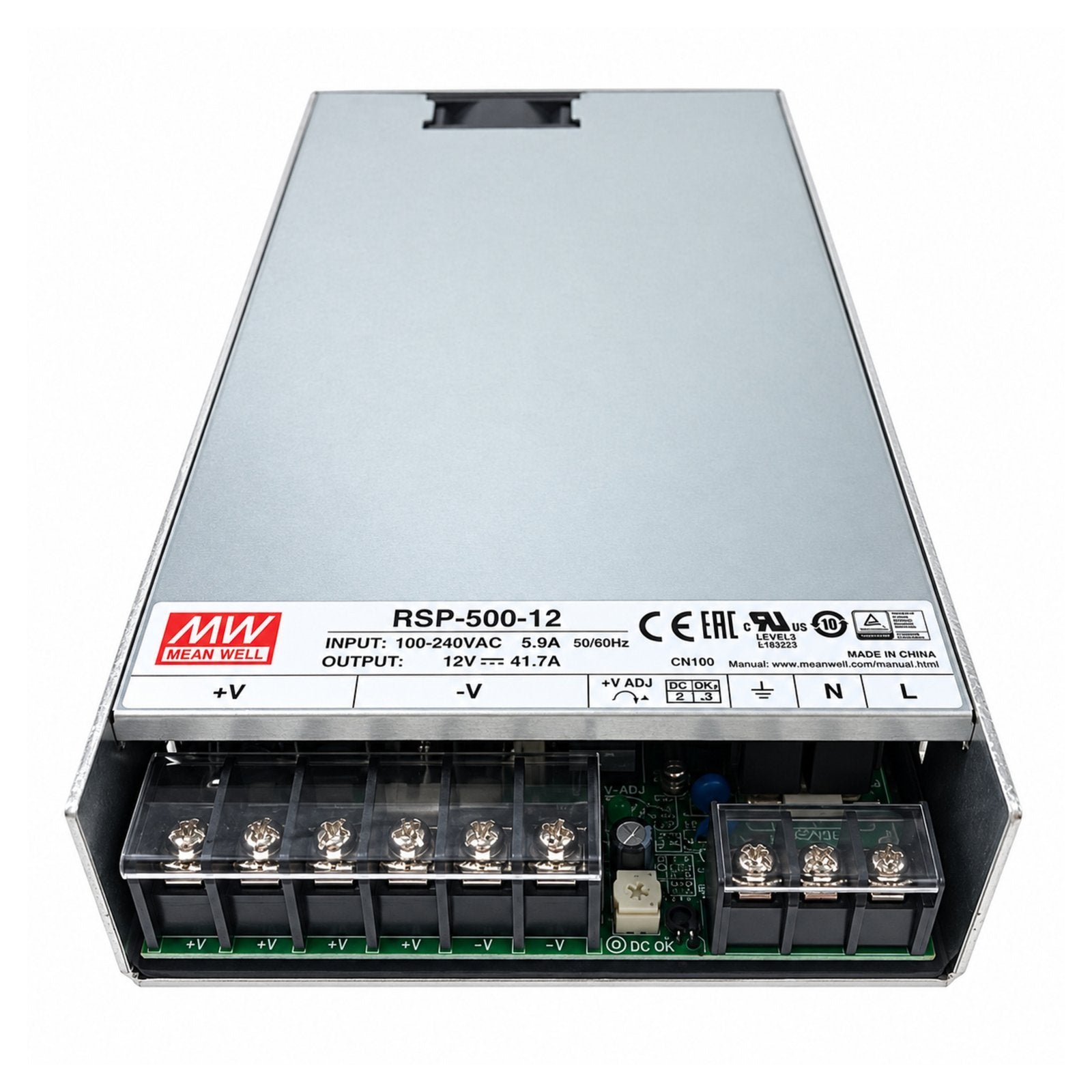 Mean Well MW RSP-500-12 500W 12V 41.7A Single Output Switching Power Supply