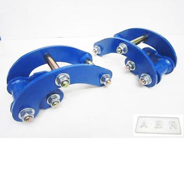 Extended 2~inch Comfort Blue Shackles Fit Navara Frontier Bravado D22 1998-2004