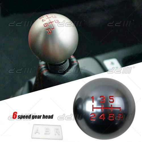 6 Speed Gray M10x1.5 Aluminium Racing Gear Shift Knob For Civic Accord City