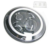 2x 7 Inch 40W Round CREE LED Projector Angel Eye Headlight For Wrangler JK/TJ/CJ
