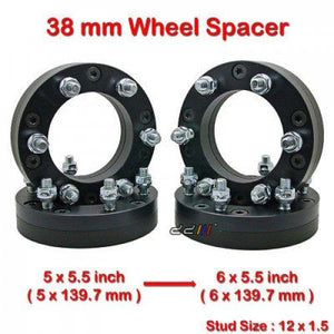 4x 40mm 5x139.7 To 6x139.7 M12x1.5 Wheel Spacers Adapter For Suzuki Vitara Rocky