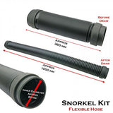 Universal Vehicle Snorkel Kit 36cm to 105cm Flexible Hose Joint Pipe Customize.