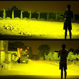 23'' inch 30000LM 360W Yellow Tri-Row LED Work Light Bar Spot Offroad Car Truck