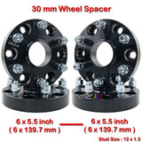 4x 30mm 12x1.5 6x139.7mm Hub Centric Wheel Spacer For Mitsubishi Triton 2005-ON