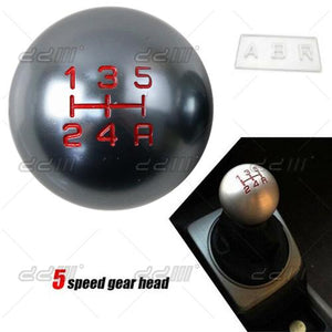 5 Speed Gray M10x1.5 Aluminium Racing Gear Shift Knob For Civic Accord City
