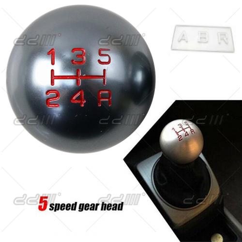 5 Speed Gray M10x1.5 Aluminium Racing Gear Shift Knob For Civic Accord City