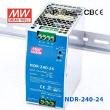 Mean Well MW NDR-240-24 240W 24V 10A Single Output DIN Rail Mount Power Supply