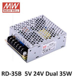 Mean Well MW RD-35B 35W 2.2A @ 5V & 1A @ 24V Double Output Switching Power Supply