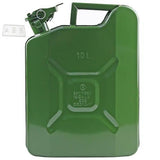 NEW Green 10L Steel Jerry Can w/ Pouring Spout Fuel/Petrol Jerry Tank Can #001