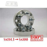 New 2pcs 25mm Alloy Wheel Spacer 5x4.5 5x114.3 Convert To 5x3.94  5x100 12x1.5