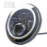 2x 7 Inch 40W Round CREE LED Projector Angel Eye Headlight For Wrangler JK/TJ/CJ