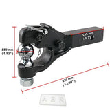 Heavy Duty 8 Ton Ball Combo Pintle Tow Hook Receiver Arm Hitch Towing 4WD Truck