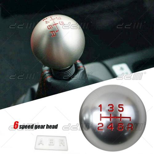 6 Speed Silver M10x1.5 Aluminium Racing Gear Shift Knob For Civic Accord City