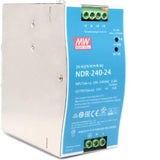 Mean Well MW NDR-240-24 240W 24V 10A Single Output DIN Rail Mount Power Supply