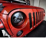 2x 7 Inch 40W Round CREE LED Projector Angel Eye Headlight For Wrangler JK/TJ/CJ
