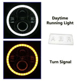 2x 7 Inch 40W Round CREE LED Projector Angel Eye Headlight For Wrangler JK/TJ/CJ